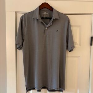 Southern Tide Men's Navy and White Striped Polo